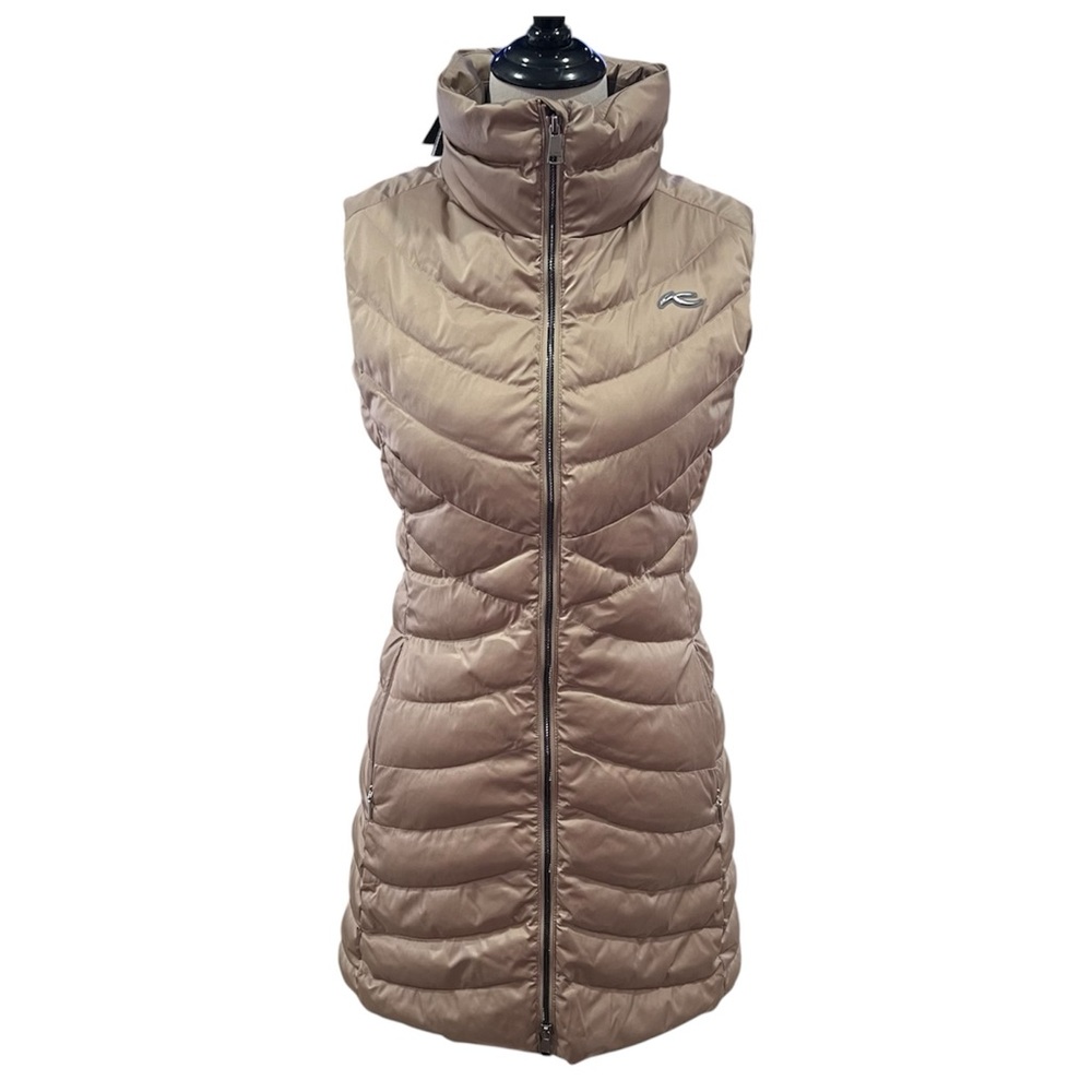 Kjus Women’s Almond Long Puffer Klosters Vest Size 36 NWT